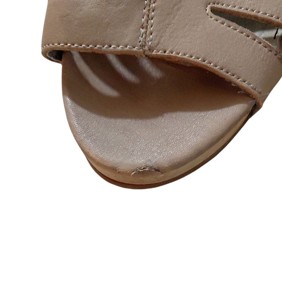 Eileen Fisher Lotus Strappy Leather Cut Out Wedge Sandals Size 8 - Picture 11 of 11